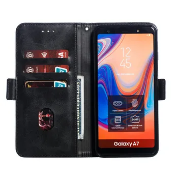 Kožené puzdro na sFor Samsung Galaxy s rezacím zariadením S10 S8 S9 Plus S7edge A6 A9 A7 J4 J6 Plus 2018 A30 A50 A70 M20 Kryt Flip Peňaženky Telefón Prípadoch