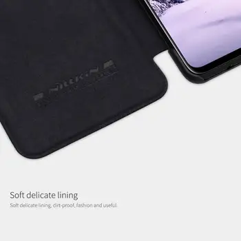 Kožené puzdro pre Samsung Poznámku 10 Lite kryt Samsung Galaxy Note 10 Lite Nillkin QIN Ochranné výklopný Kryt, wallet Case