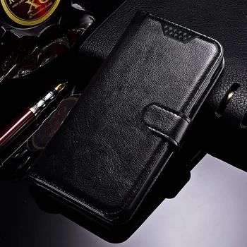 Kožené puzdro pre Sony Xperia C3 C4 C5 C6 E2 E3 E4 E4G E5 E6 M M2 M4 M5 L1 L2 L3 L4 Stojan Držiteľa Karty Magnetické Flip Cover