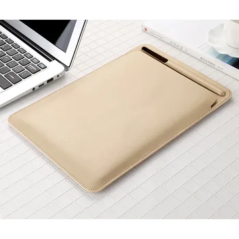 Kožené Puzdro puzdro pre iPad Pro 11 cm/12.9 palcový Puzdro Pokožky Taška Kryt S Ceruzkou Slot pre Apple Ceruzka 2018