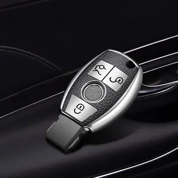 Kožené TPU Kľúča Vozidla Kryt Prípade Taška Shell prívesok na Držiak Pre Mercedes Benz A B C E S Trieda W204 W205 W210 W211 W212 W221 W222