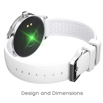 Kožený pásik, Smart Hodinky Ženy Inteligentné Náramkové hodinky s Krvný Tlak, srdcová frekvencia Monitora Fitness Tracker pre iPhone Samsung Huawei