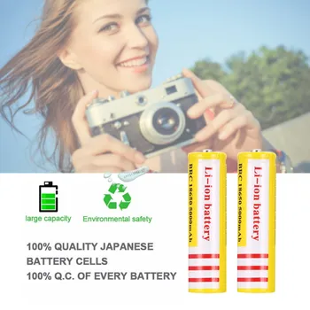Kpay 2/4pcs 18650 3,7 V 5000mAh Nabíjateľné Batérie pre LED Baterka E-cigareta Veľkú Kapacitu+Smart Dual Nabíjačky