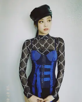 Kpop kórejský Celebrity rovnaké streetwear harajuku Oka pohľadu sexy Tričko ženy rosy pás tričko dlhý rukáv tees žena topy