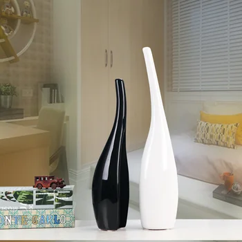 Kreatívne black-and-white jednoduchá dekorácia, dekorácie Obývacia izba TV kabinet víno kabinet remeselné dekorácie keramická váza umenie