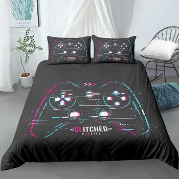 Kreatívne Herný ovládač Gamepad Vzor Obliečky Kryt posteľná bielizeň Nastaviť pre Deti Deti posteľná bielizeň Izba Deka Zahŕňa Posteľ Domácej Dekor