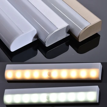 Kreatívne Inteligentný Senzor Pásy Skriňa, Nočné Svetlo Ľudských Indukčná Lampa LED Svetlo Batérie Powered Kabinetu Nástenné svietidlo