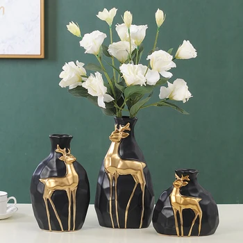 Kreatívne jeleň keramická váza decoracion hogar moderno vázy svadobné centerpieces kvetináče domáce dekorácie príslušenstvo