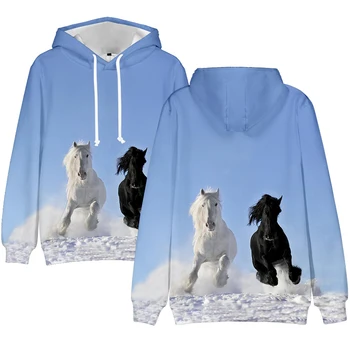 Kreatívne Kôň 3D Tlač Hoodies Muži/ženy Streetwear Equus caballus s Kapucňou, Equus, Mikiny Jednorožec Pulóver Módne Oblečenie