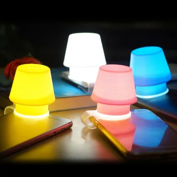 Kreatívne Mobilný Telefón Silikónové Lampa Mini Atmosféru Nočného Lampa Mobilný Telefón Tienidlo Vonkajšie Mobilný Telefón Flash Tienidlo