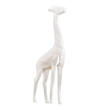 Kreatívne Nordic Žirafa Figúrka Stojí Socha Živice Domov Stôl Dekor 2 Voliteľné Farby