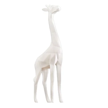Kreatívne Nordic Žirafa Figúrka Stojí Socha Živice Domov Stôl Dekor 2 Voliteľné Farby