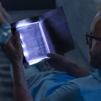 Kreatívne Plochá Doska LED Knihy Ľahké Čítanie Noc Ľahké Prenosné Cestovné ubytovni Led Stolná Lampa Oko Chrániť pre Domáce Spálne