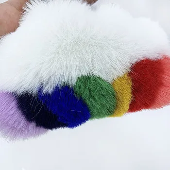 Kreatívne plyšové farba cloud keychain dámy taška rainbow plyšové krúžok na kľúče prívesok kľúča vozidla v ústach príslušenstvo detí malý darček