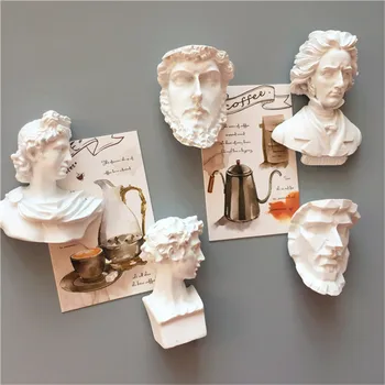 Kreatívne Portrét Socha, Magnety na Chladničku Umenie Beethoven, Chladnička Nálepka, 3D Živicové Vianočné Domáce Dekorácie 1pc