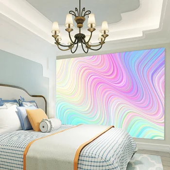 Krásne 3D Psychedelic Rainbow Marble Nástenné Gobelíny Nástenné Závesné Nástenné Gobelíny Wall Art Decor Jogy Gobelín Posteľ List