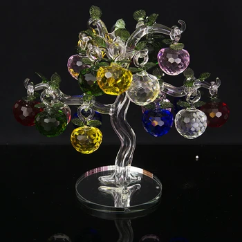 Krásne Crystal Apple Tree s jasnými Kmeň Stromu Domáce Dekorácie, Darčeky pre Rodinu Hot Predaj