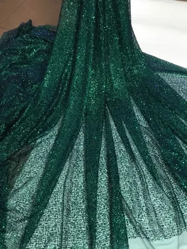 Krásne Lepené lesk Tylu Čipky Textílie Najnovšie JIANXI.C-101907 francúzsky Nigérijský módne oblečenie Pre Ženy