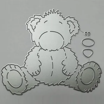 Krásne Malý Medveď Rezanie Kovov Zomrie Scrapbooking Album Papier DIY Karty Dekorácie, Remeselné Razba Die Kusy 2020 Nové