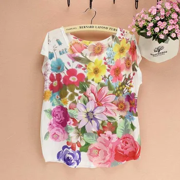 Krásny kvet 3D tlač krátke sleeve T-shirt žena módny dizajn letné tee novinka topy pre ženy zadarmo drop shipping