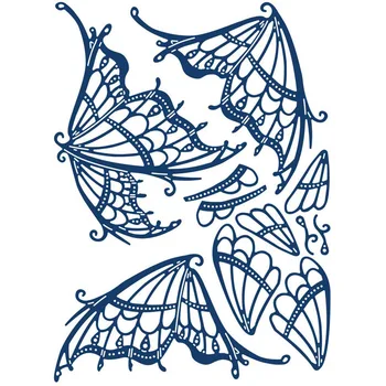 Krásny Mix Motýlie Vyprázdnené Čipky Pozdraviť Karty Rezanie Kovov Zomrie DIY Výrobu Papiera, Zápisník Remeselné Nové Šablóny 2019 Zomrie