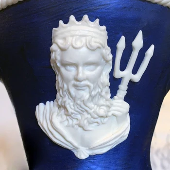 Kráľ Neptún Poprsie Silikónové Formy na Fondant Cake Decor, Cupcakes, Sugarcraft, Sušienky, Cukríky, Karty a Hliny Pečenie