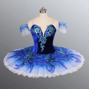 Kráľovská modrá detí profesionálne baletné šaty dievča Bluebird labutie jazero modrá ,ružová ženy balet tutu šaty, sukne