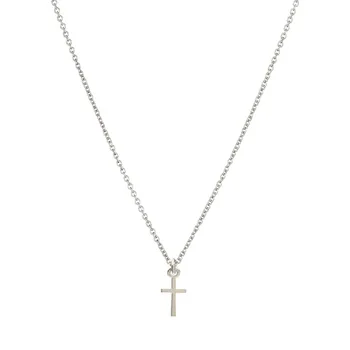 Kríž náhrdelník Viery S925 Mincový Striebro Prívesok Náhrdelník Choker Reťaze Náhrdelník Pre Ženy Módne Šperky DJ-231