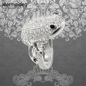 Krúžok Elegantné Biele Žaba Módne Šperky strieborné pozlátené Roztomilý Strany Darček pre Ženy, Dievčatá Milenca 2020 Nové Anelli