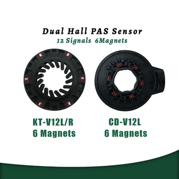 KT klince CD V12L PAS Senzora 6 Magnent Dual Hall Senzorov 12 Signály Elektrický Bicykel Pedál Asistent, Senzor