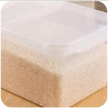 Kuchyňa Kontajner plastový úložný box domov veľké 4L kapacita organizátor pre hračka medicíny ryža potravín kontajner, v jasnej ružovej D5