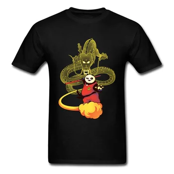 Kung Fu Muž Streetwear Mens Tshirt Bojových Topy, Tričká Bavlnené tričko Printed Fitness Oblečenie Panda Dragon Ducha