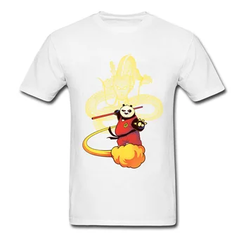 Kung Fu Muž Streetwear Mens Tshirt Bojových Topy, Tričká Bavlnené tričko Printed Fitness Oblečenie Panda Dragon Ducha