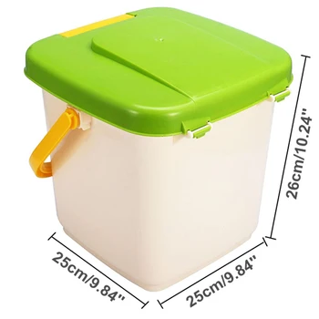 Kvalita 12L Kompost Recycle Bin Composter Sýtené Kompost Bin PP Ekologické Domáce Koša Segment Kuchyne, Záhradný Odpad z Potravín Bin