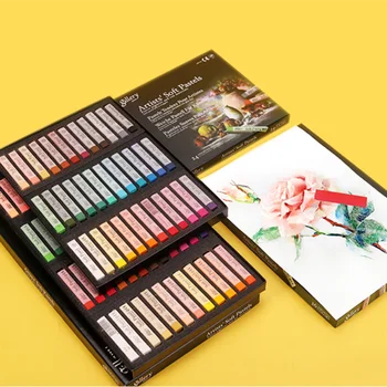 Kvalitné maľovanie farebná krieda nastaviť 24/48 farebné mäkké pastelové palice pre študentov, lakovanie a farbenie umelecké potreby