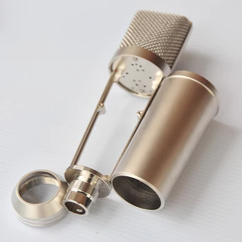 Kvalitné strieborné mircophone telo shell pre všetky druhy značky profesionálne kondenzátorových mikrofónov a DIY prehrávač