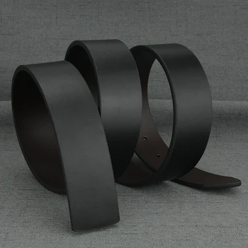 Kvalitný Čierny Pás Popruhy Kávy Bežné originálny kožený opasok bez pracky pásu muži móda 3.8 cm široký Cowskin