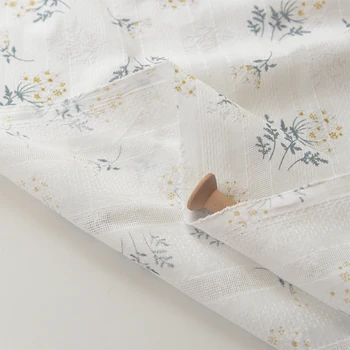 Kvet žakárové bavlnená Tkanina 3D tlač Handričku pre DIY Módne letné Šaty, takže materiál