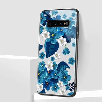 Kvetinové Módne Sklo puzdro pre Samsung Galaxy A51 S20 A50 A71 A70 S10 S9 S8 A31 A41 S10e A30 A20 Poznámka: 20 10 9 8 Lite Plus Ultra