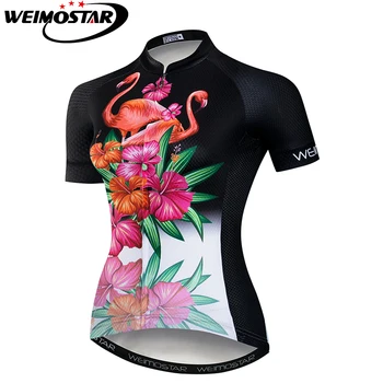 Kvety T-Shirt Weimostar Cyklistika Dres Ženy zjazdové jersey Bicykli Cyklistické Oblečenie maillot ciclismo mtb Jersey Topy