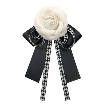 Kórejský Módne, Elegantné Tkaniny Camellia Kvet Luk Brošňa Pin Nacktie Handričkou Umenie Vintage Bowknot Väzby Ženy Oblečenie A Príslušenstvo