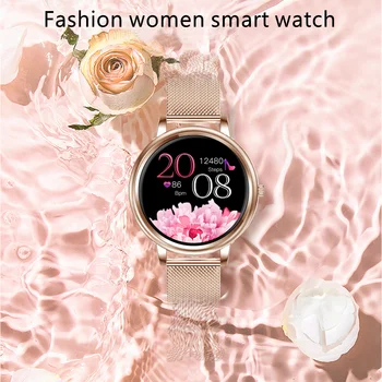 Kórejský podporu DIY watchface Ženy zlato Smart hodinky S kalórie, Tepová frekvencia, krvný tlak 40 mm smartwatch pre ženy