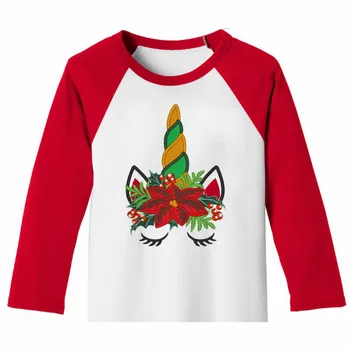 Kórejský Roztomilé Deti, T Košele Chlapci Dievčatá Oblečenie Batoľa Detský Dlhé Rukávy T-shirts Pre Dievčatá Vianočné Jednorožec Topy pre Dievčatá