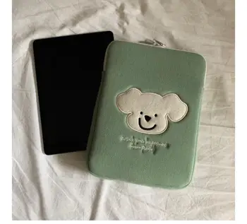 Kórejský Tablet Prípade INY Roztomilý Medveď Výšivky, Ručné Držanie Pre Hablet Ipad Notebook 11 Palcov Vnútorné Vrecko pre Dievča Módny Štýl