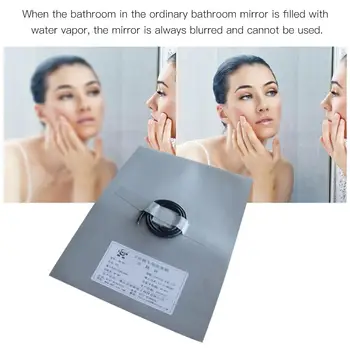 Kúpeľňa Zrkadlo Ochranným Filmom, samospúšť, zrkadlo, Vodotesný, Anti-Fog ohrievač špeciálne film make-up holenie vlasy 400MM * 600MM