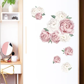 Kúzlo kvety tvorivé samolepky na stenu ako samolepiace domova obývacia izba pozadí steny interiéru spálne nálepky miestnosti dekorácie