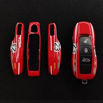 Kľúč, Ochranný Kryt, vhodný Pre Porsche Cayenne Macan Boxster Cayman, 911 9YA 971 Auto Alarm FOB Diaľkové Červená Keyless Prípade Hard Shell
