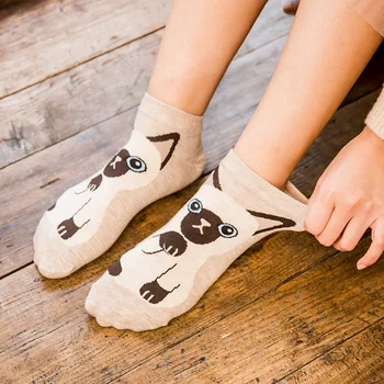 [Kľúčové odporúčanie] 2020 rovno ponožky dámy karikatúra roztomilý ponožky jar a v lete priedušná Japonský roztomilý vietor bavlnené ponožky