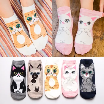 [Kľúčové odporúčanie] 2020 rovno ponožky dámy karikatúra roztomilý ponožky jar a v lete priedušná Japonský roztomilý vietor bavlnené ponožky