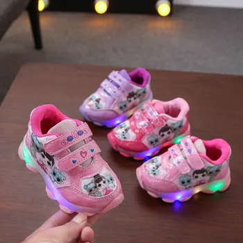 L. O. L. PREKVAPENIE! LED voľnočasové športové priedušná šok absorpcie pohodlné detské topánky, detské blikajúce svetlo topánky